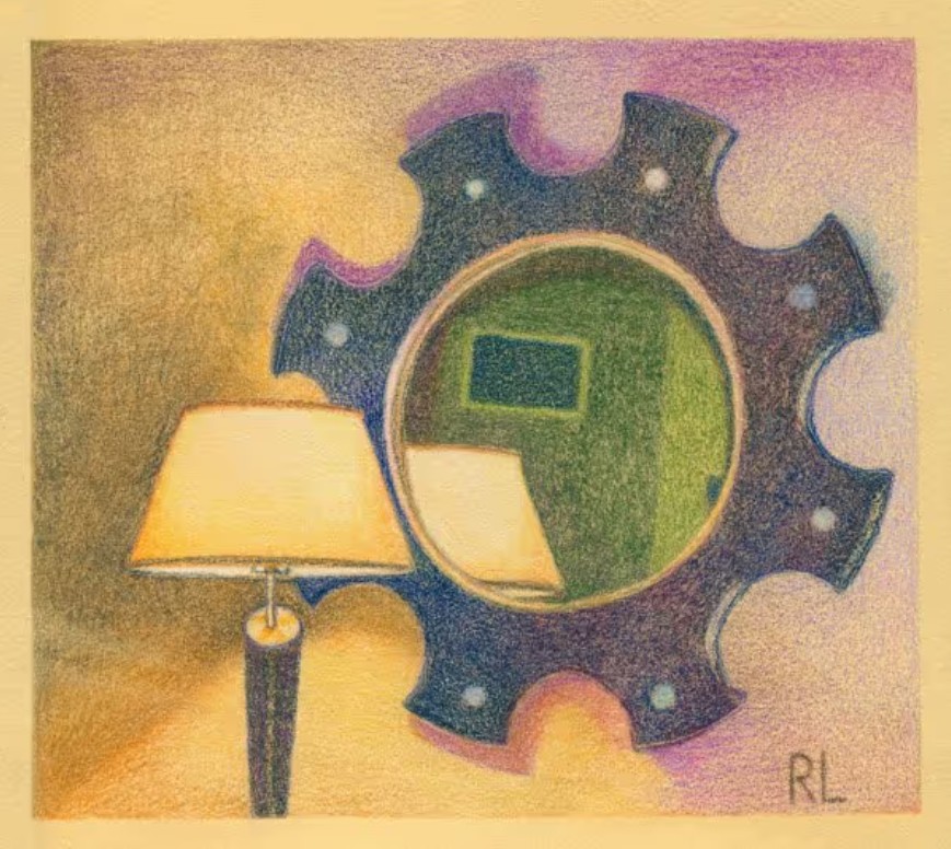 Mirror Mood Nocturne - colored pencil